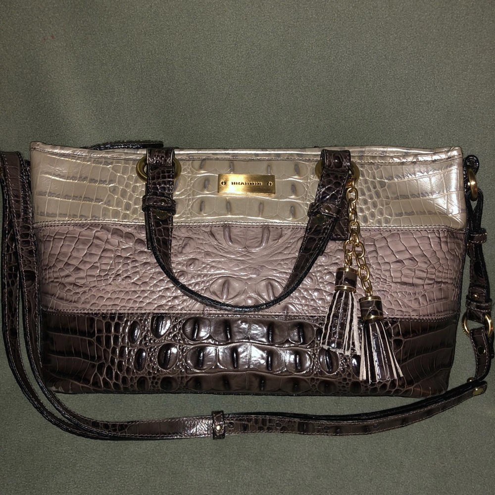 Brahmin 3-tone color handbag